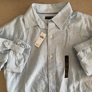 Banana Republic Factory Linen Casual Button Down Men's Shirt Sz S